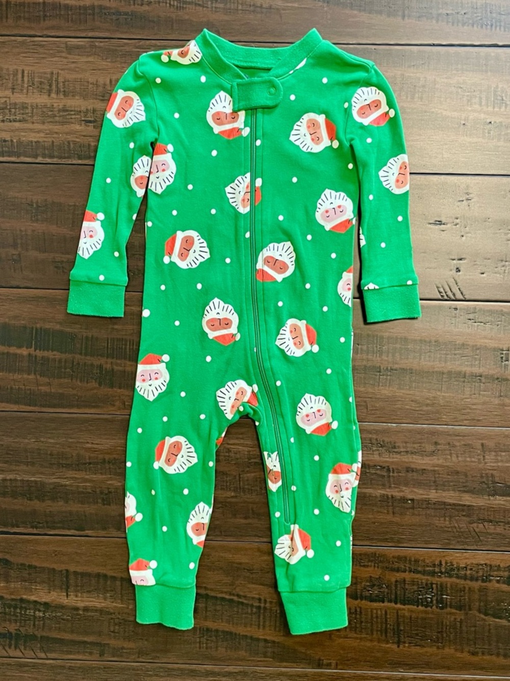 Tucker + Tate Glow in the Dark Santa Claus One Piece Zip Sleeper